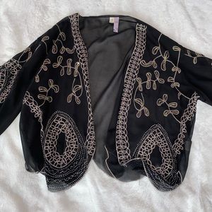 Lightweight black sheer cardigan